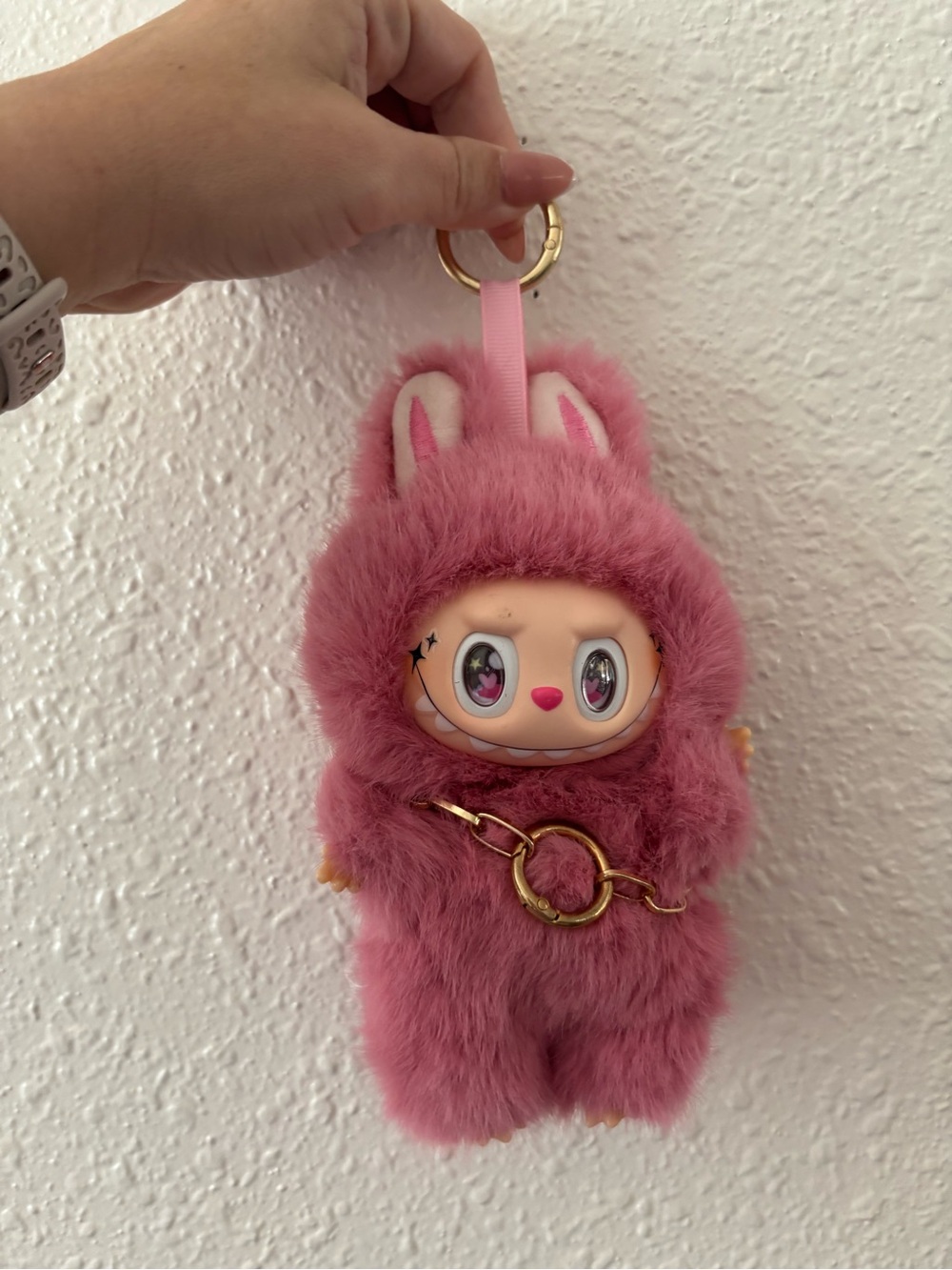 Pink custom Lisa Labubu doll
